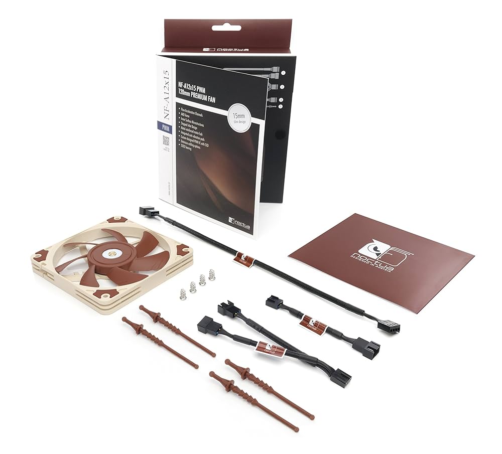 Amazon | Noctua NF-A12x15 PWM, プレミアム 静音 ファン, 4